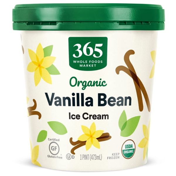 365 organic vanilla bean ice cream store-bought via amazon.com 521