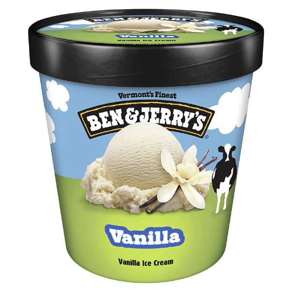 ben jerrys vanilla ice cream store-bought via amazon.com 521