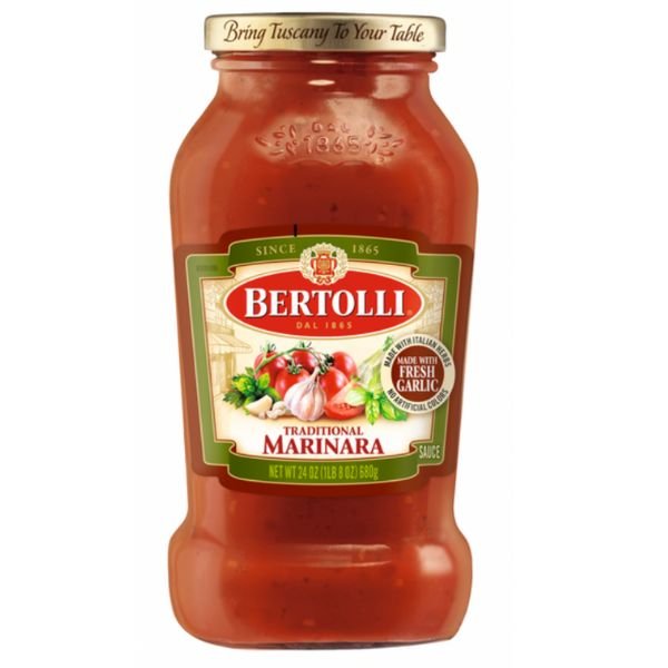 bertolli pasta sauce store-bought via amazon.com 95