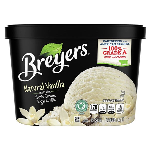 breyers natural vanilla ice cream store-bought via amazon.com 521