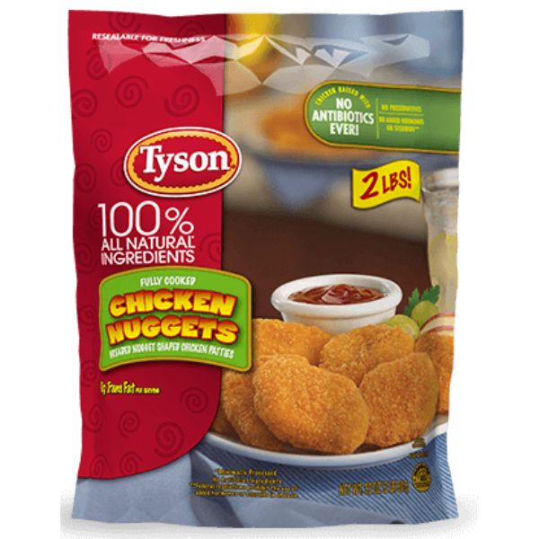 tyson chicken nuggets store-bought via amazon.com 328