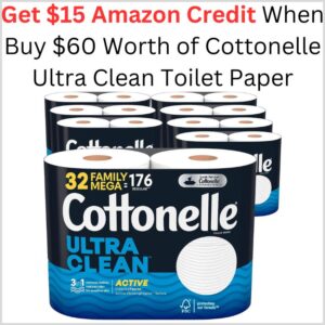 Get $15 Amazon Credit When You Buy $60 Worth of The Best Store-Bought Cottonelle Ultra Clean Toilet Paper on Amazon 1