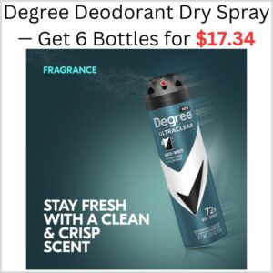 The Best Store-Bought Degree Deodorant Dry Spray — Get 6 Bottles for $17.34 on Amazon 1