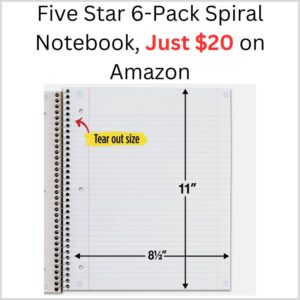 The Best Store-Bought Five Star 6-Pack Spiral Notebook, Just $20 on Amazon 1