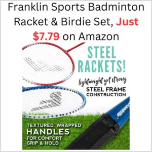 Franklin Sports Badminton Racket & Birdie Set, Just $7.79 on Amazon 1