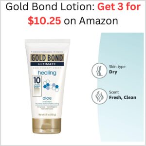 The Best Store-Bought Gold Bond Lotion: Get 3 Bottles for $10.25 on Amazon 1