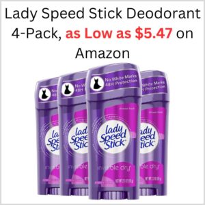 Lady Speed Stick Deodorant 4-Pack, as Low as $5.47 on Amazon 1