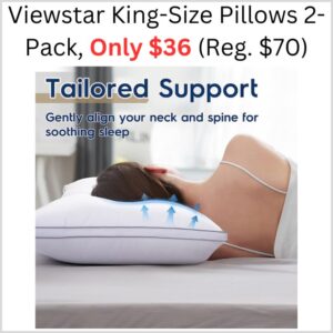 The Best Store-Bought Viewstar King-Size Pillows 2-Pack, Only $36 on Amazon (Reg. $70) 1