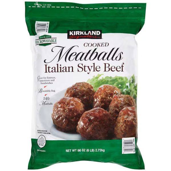 kirkland meatballs italian style store-bought via amazon.com 1639