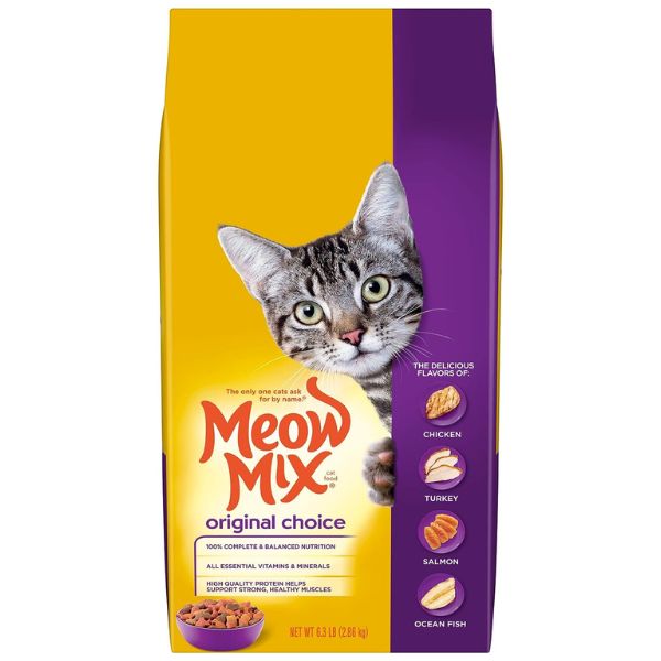 meow mix dry cat food store-bought via amazon.com 2017