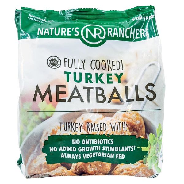 natures rancher turkey meatballs store-bought via amazon.com 1639