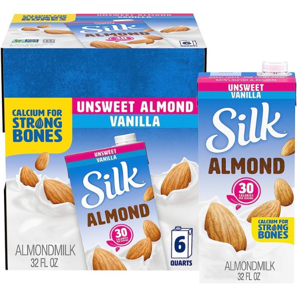 silk shelf stable almond milk store-bought via amazon.com 2012