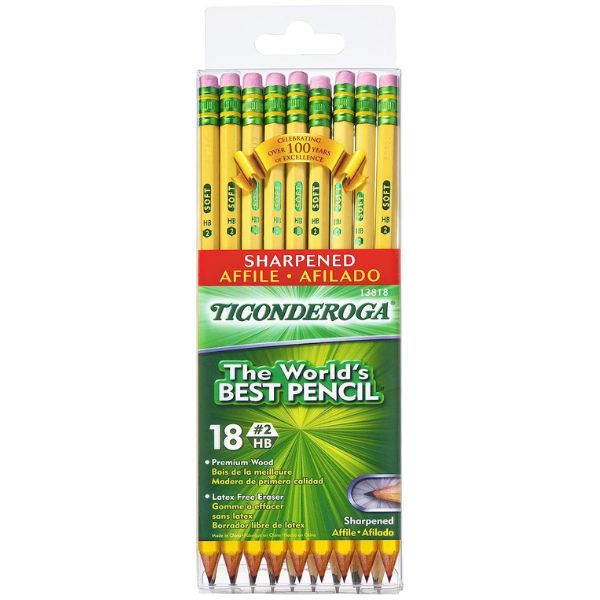 ticonderoga pencils store-bought via amazon.com 1418